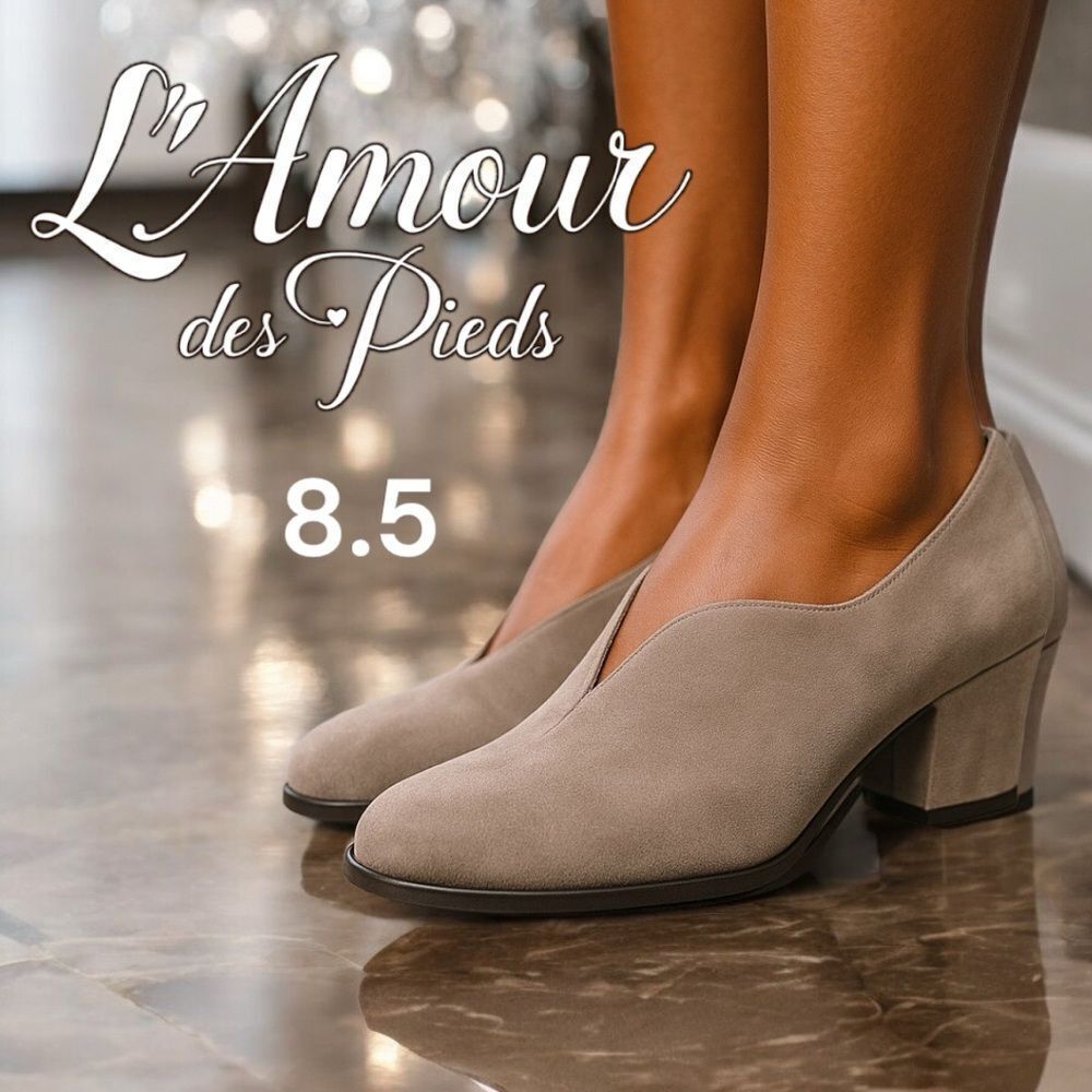 L'Amour des Pieds Women's Grey Jesicca Pumps 8.5 Leather